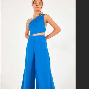 FARM Rio Women's Asymmetrical Linen-Blend Jumpsuit